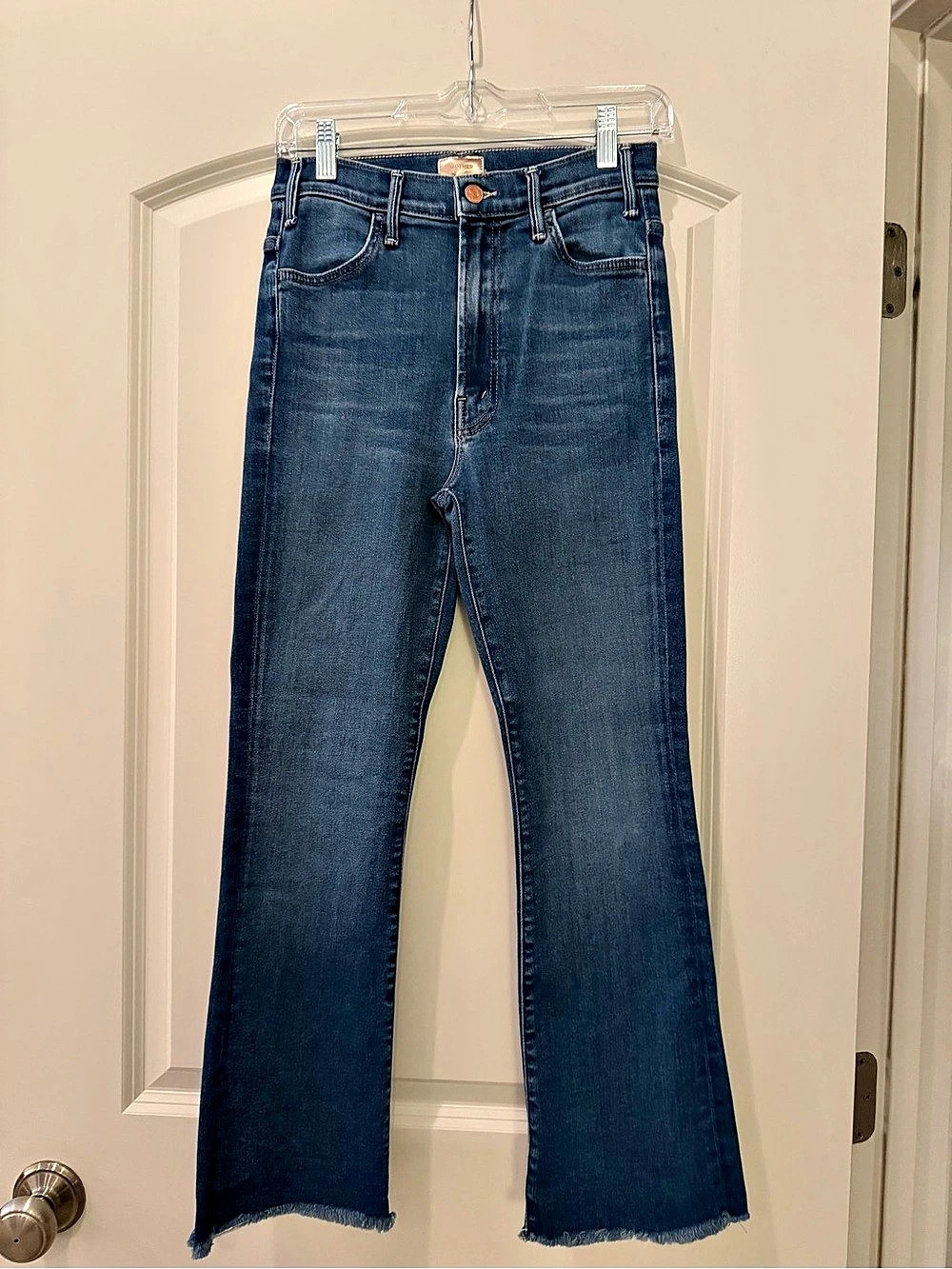 MOTHER The Hustler Ankle Fray Jeans – Home Movies Wash Size 26